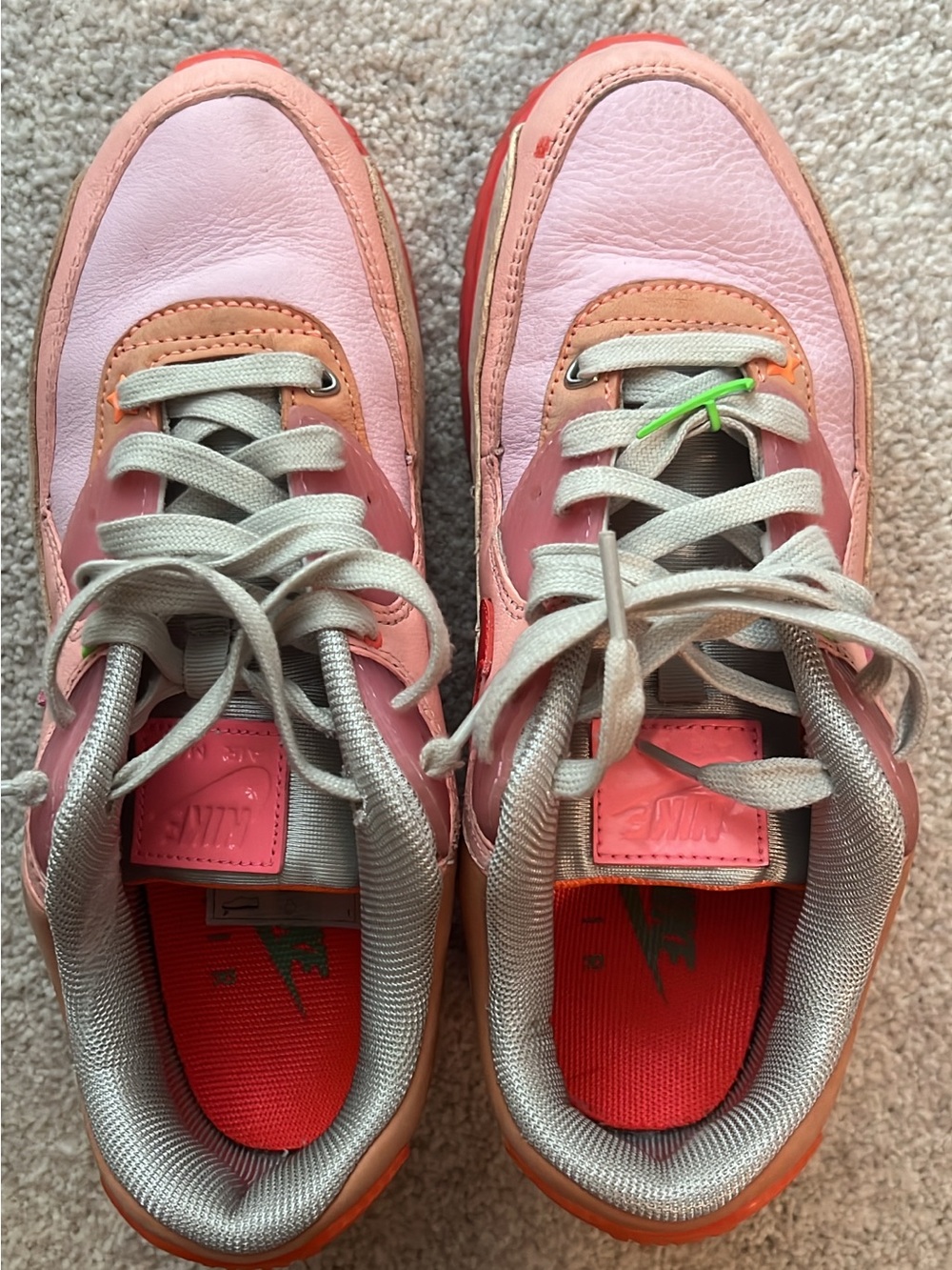 Nike Women’s Pink and Coral Low-Top Sneakers